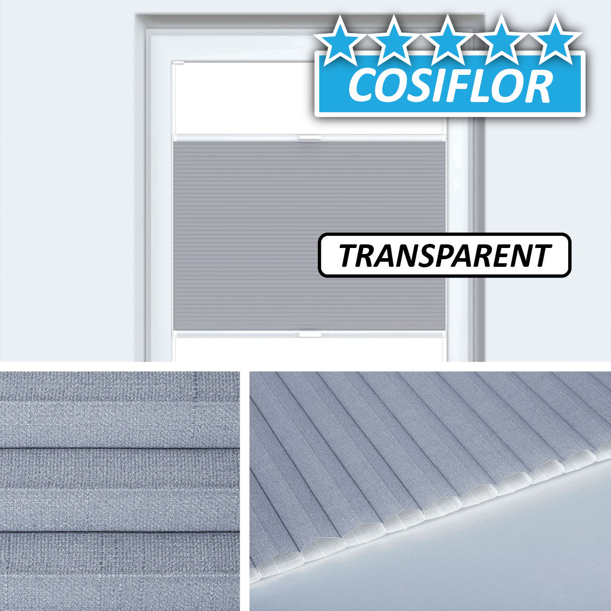 Transparentes Wabenplissee </br>Avantgarde-05