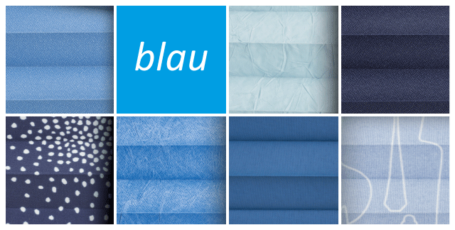 Plissee blau Plissee blau