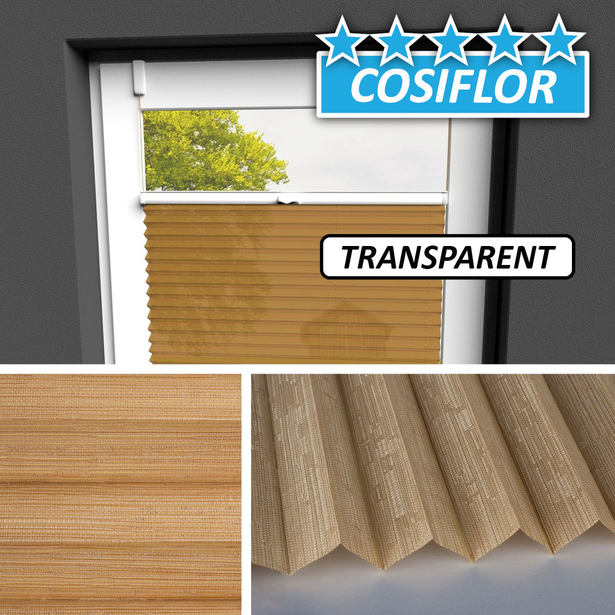 Transparentes Plissee </br>Kreta-5306