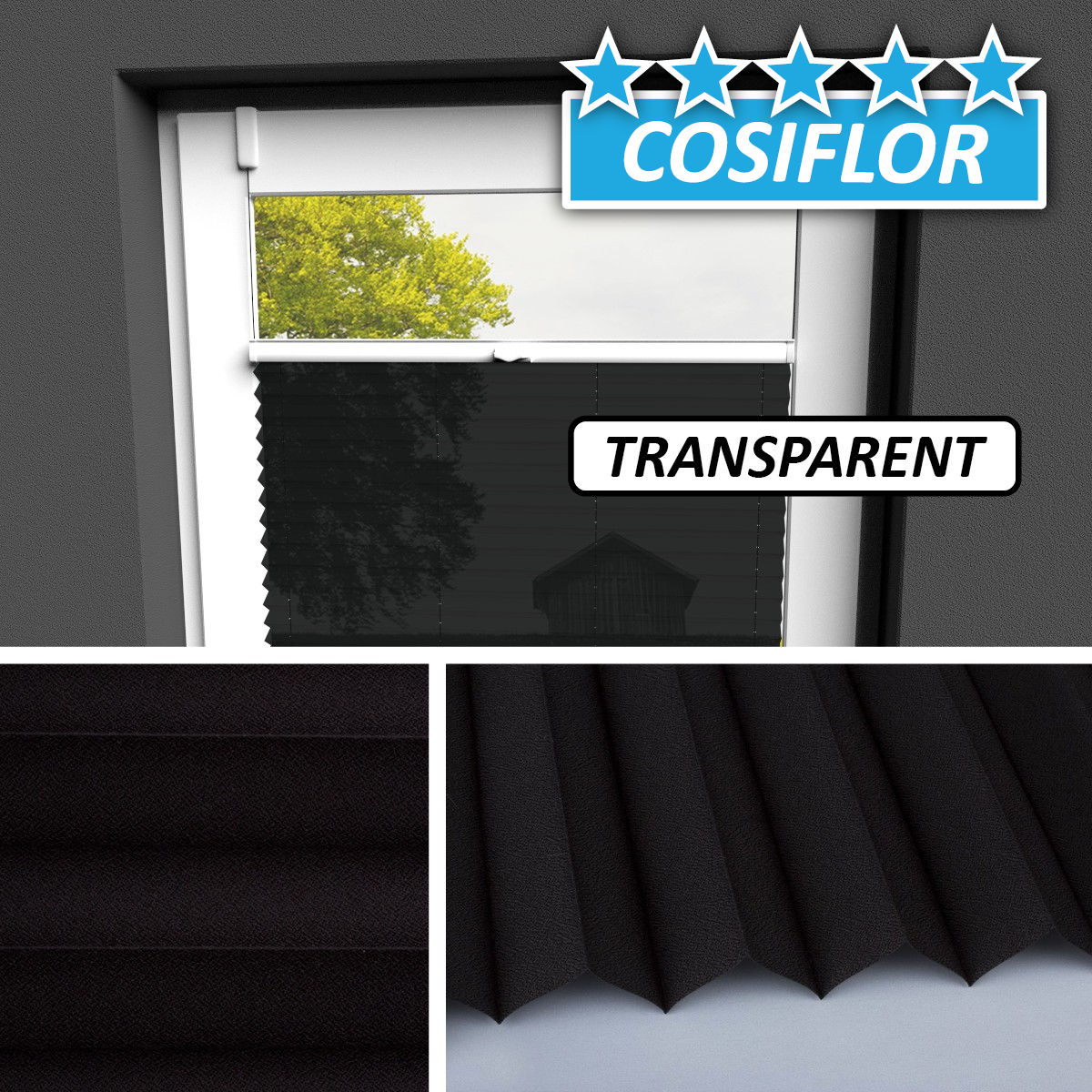 Transparentes Plissee </br>Malta-1130