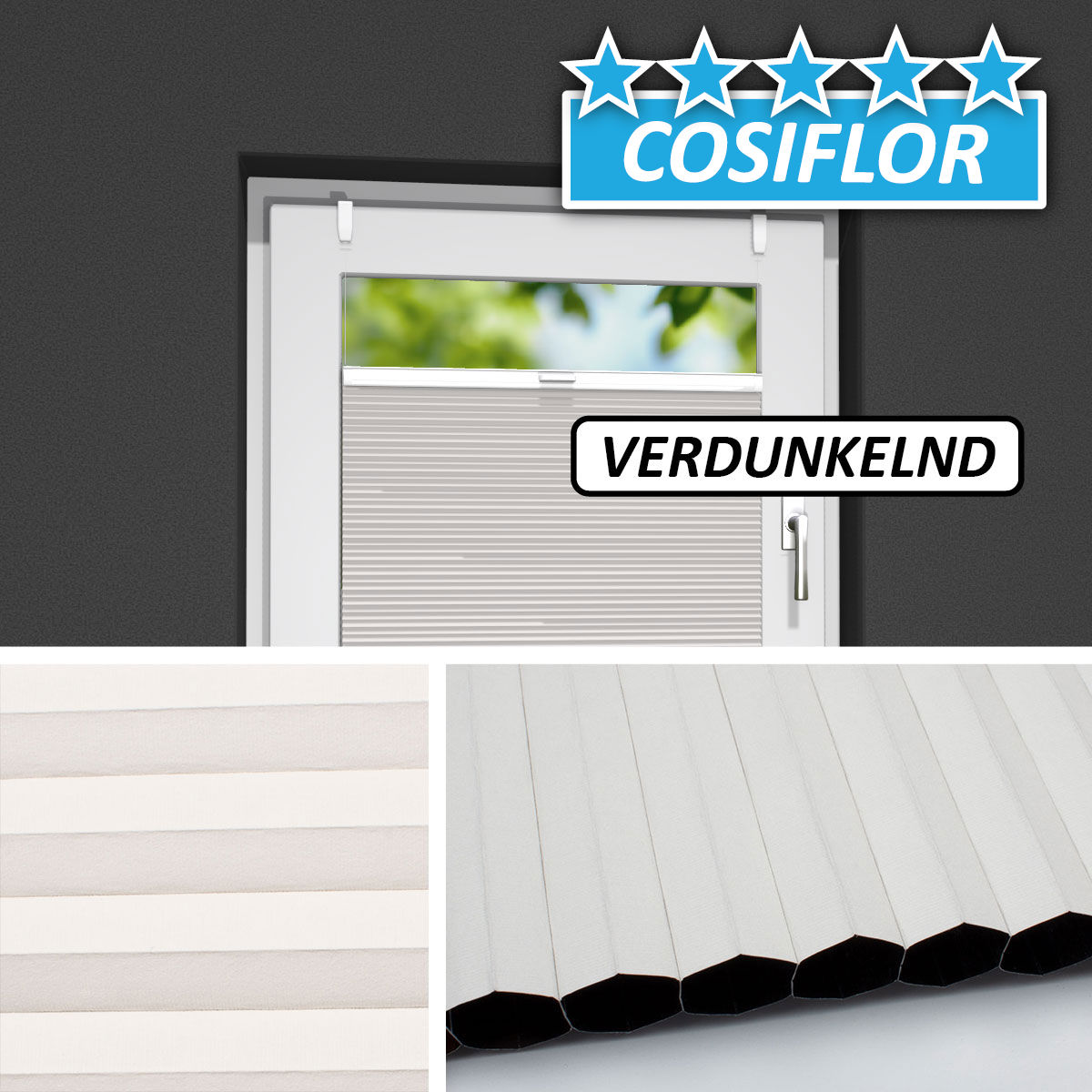 Verdunkelndes Thermo Plissee </br>Moon V-21