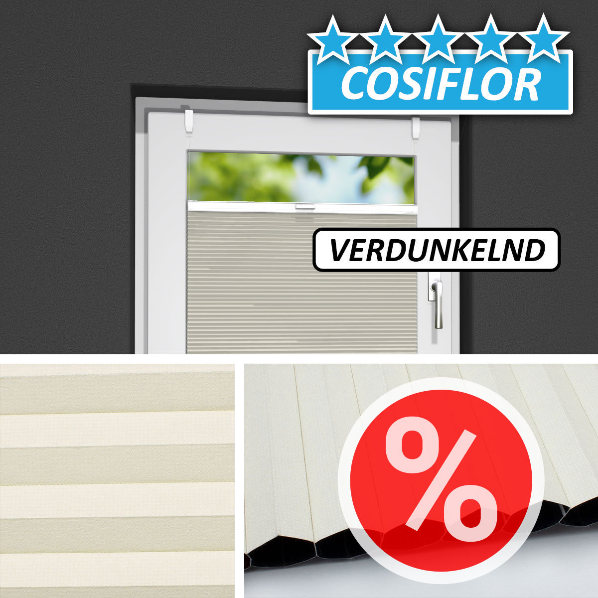 Verdunkelndes Thermo Plissee </br>Moon V-22