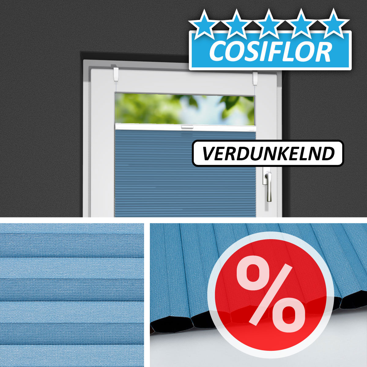 Verdunkelndes Thermo Plissee </br>Moon V-25